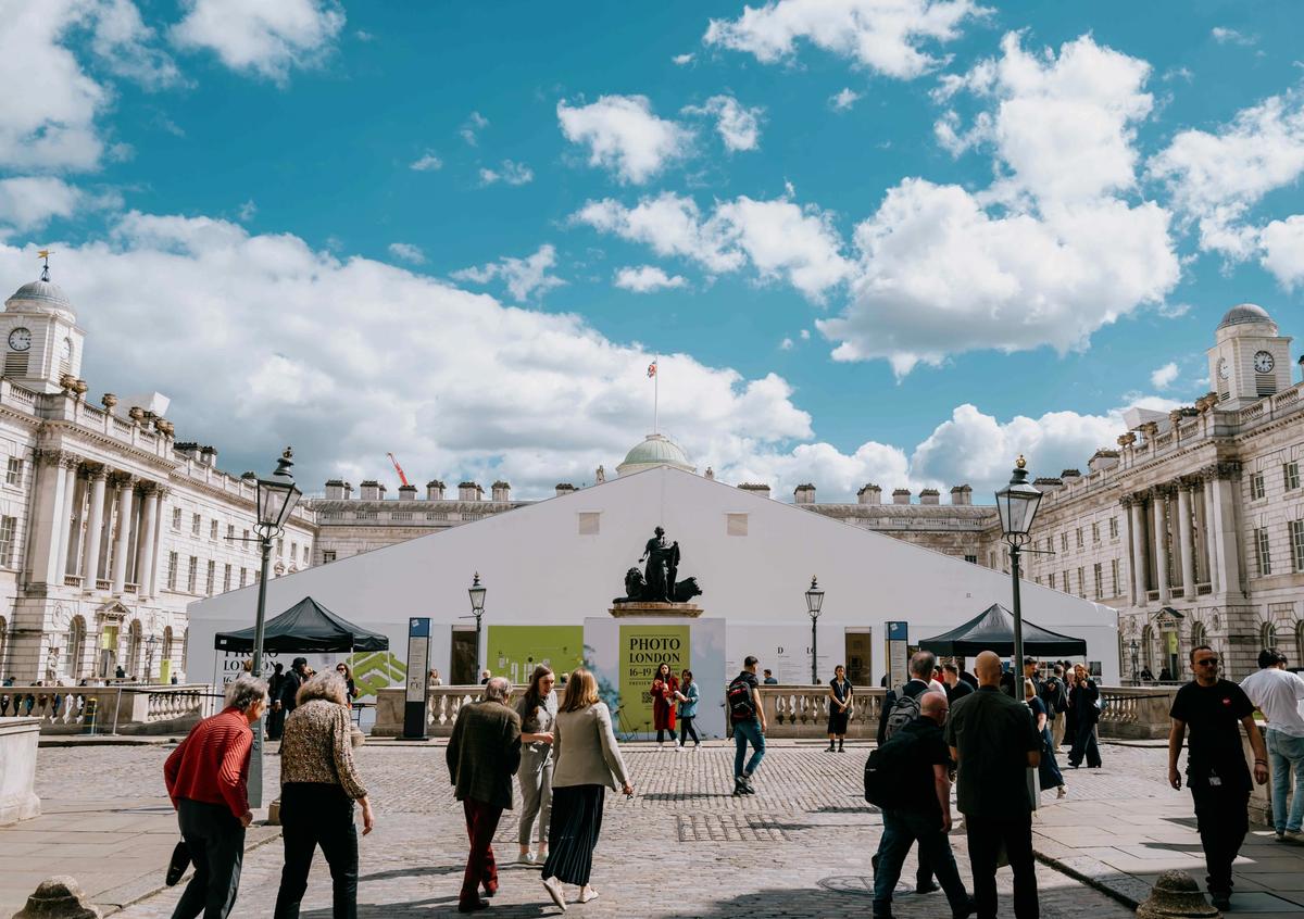 Visitors arrive at Photo London 2024
© Finn Carlow. Courtesy of Photo London