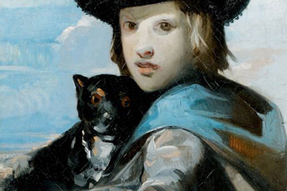 The 19th-century painting of a young man and a dog in Pierre Bergé's collection was pulled at the last minute Courtesy of Sotheby’s