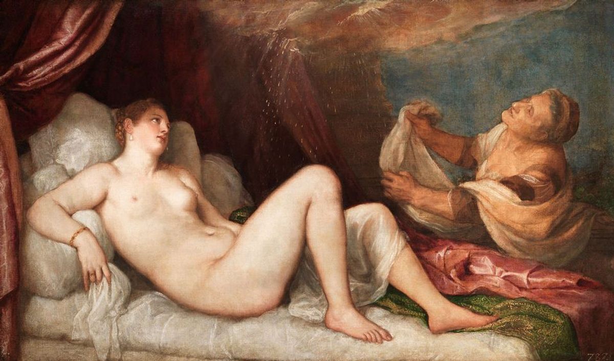 Titian, Danaë (around 1551–53) is in the National Gallery exhibition © Stratfield Saye Preservation Trust