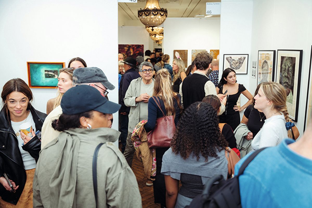 Crowd control: Fair Play's private view on Thursday evening attracted large numbers Donna Ford