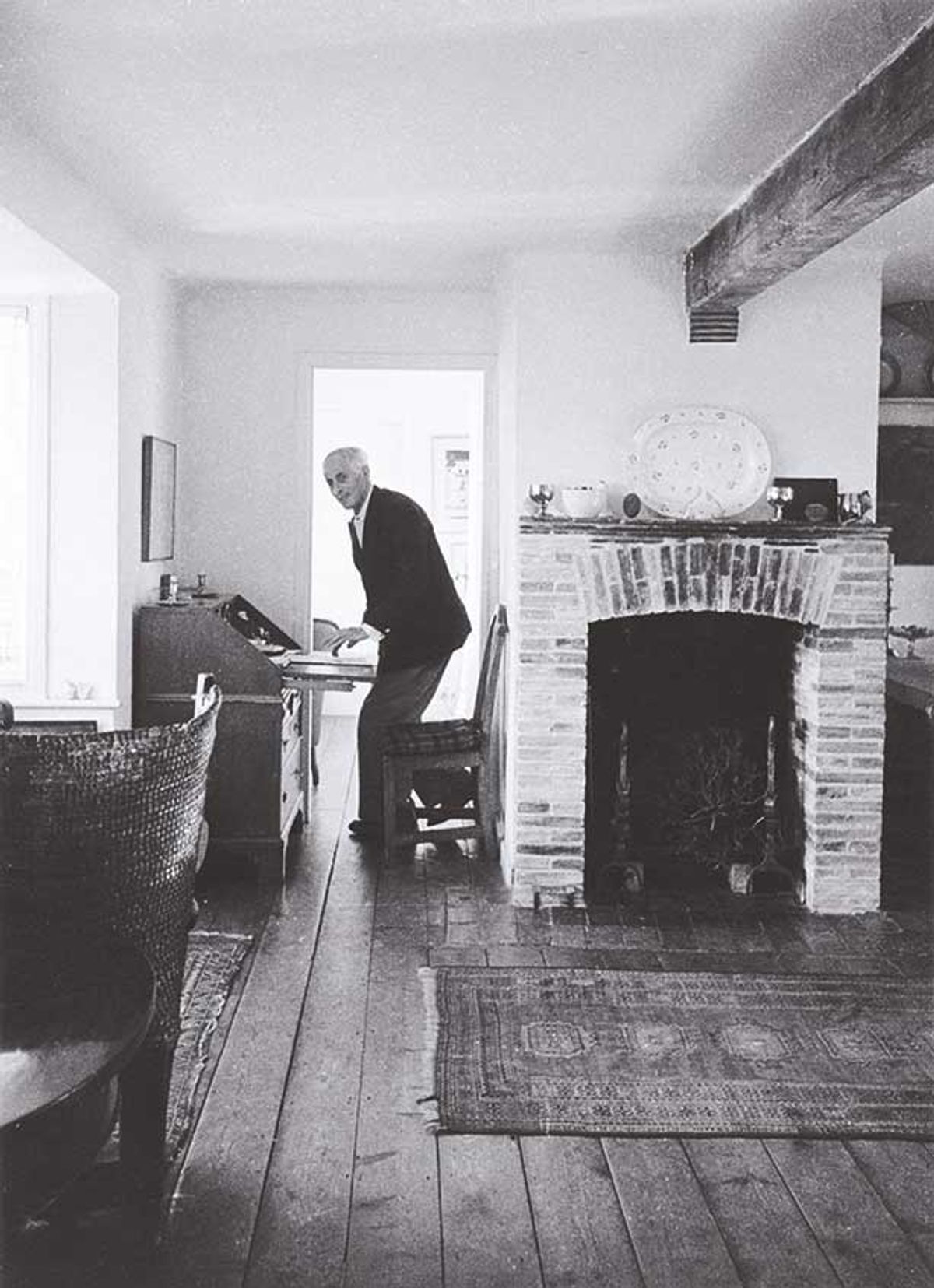Jim Ede in the dining room at Kettle’s Yard, University of Cambridge

Photo: public domain
