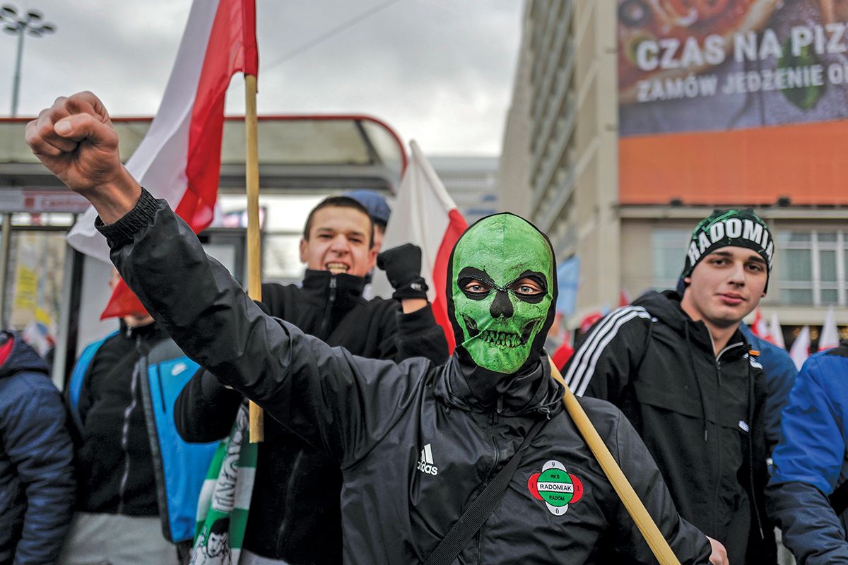 Growing xenophobia in Poland is typified by a 60,000-strong march by right-wing nationalists in Warsaw last November Chris Niedenthal/FORUM