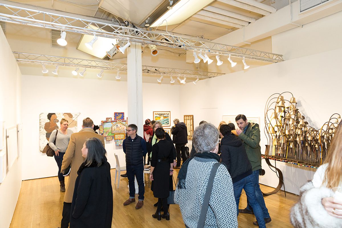 Guests at the 2018 preview of the Outsider Art Fair in New York Yvonne Tnt/BFA.com