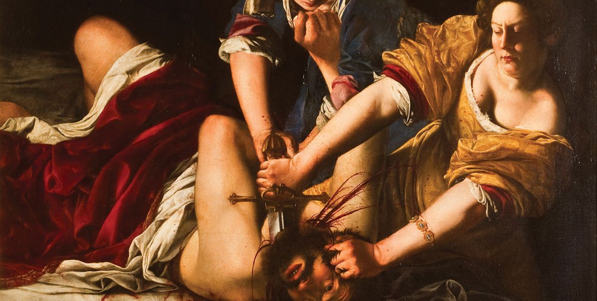 Artemisia’s Judith beheading Holofernes (around 1613-14) accompanied Nochlin’s essay in ARTnews in 1971 and was recently shown at the National Gallery © Gabinetto fotografico delle Gallerie degli Uffizi