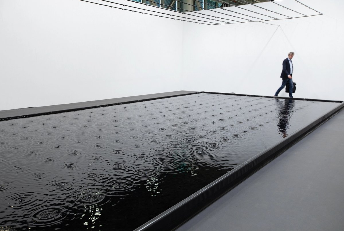 At this year’s Biennale, the Romanian-born artist Belu-Simion Fainaru is representing Israel with Rose of Nothingness (pictured at Art Basel in 2019)
© Belu-Simion Fainaru, photo by David Owens