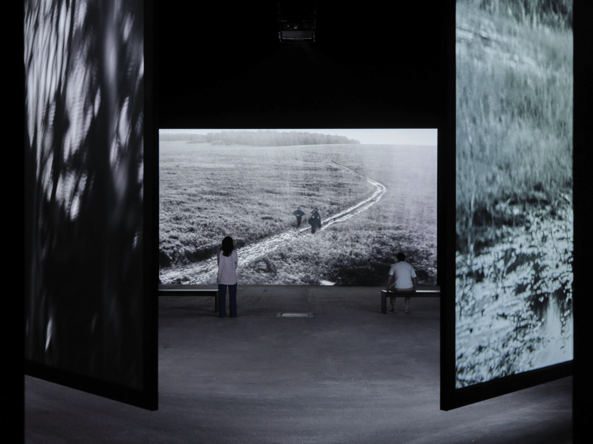 Installation view of Correspondences by Soundwalk Collective and Patti Smith in the La Grande Halle at Luma Arles, France © Victor&Simon - Grégoire d’Ablon