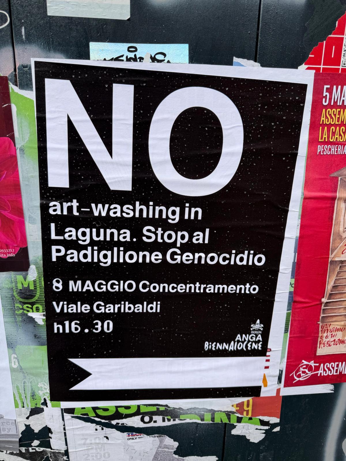 A poster promoting the strike expected to begin on 8 May
Photo: The Art Newspaper
