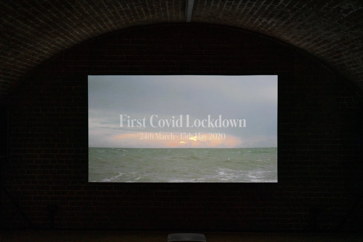Installation view of Simon Roberts's An Avoidable Loss, A Failure of State, video projection with sound (33 minutes)
Courtesy the artist and Flowers Gallery
