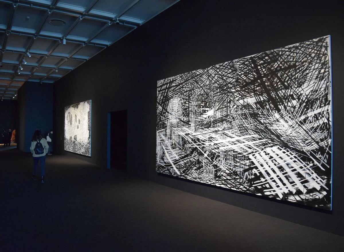 Works by Denyse Thomasos on the sixth floor of the Whitney Museum, part of the Whitney Biennial 2022 Photo © Benjamin Sutton