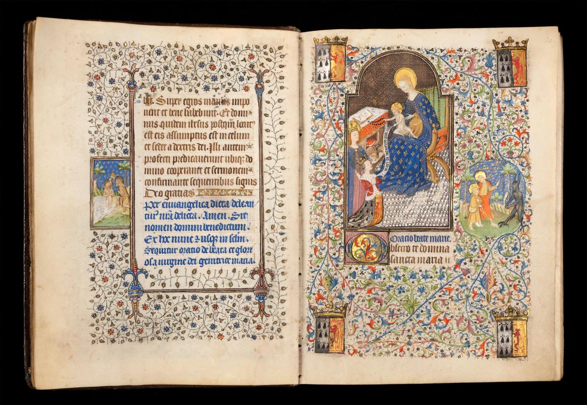 This illuminated Book of Hours manuscript (around 1431) was edited after Francis I of Brittany's first wife died so as to give it to his new wife Photo: © The Fitzwilliam Museum, Cambridge