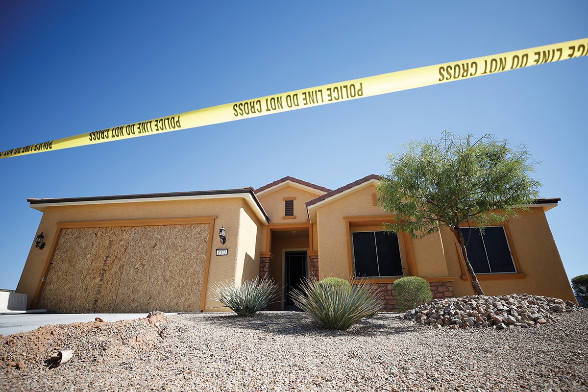 Martin Roth removed a desert holly bush from Stephen Paddock’s garden REUTERS/Chris Wattie