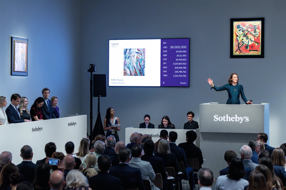 “Headline auction results are increasingly driven by a tiny number of museum-quality works competing for the attention of an equally small group of ultra-wealthy buyers,” says art market economist Magnus Resch Courtesy of Sotheby’s