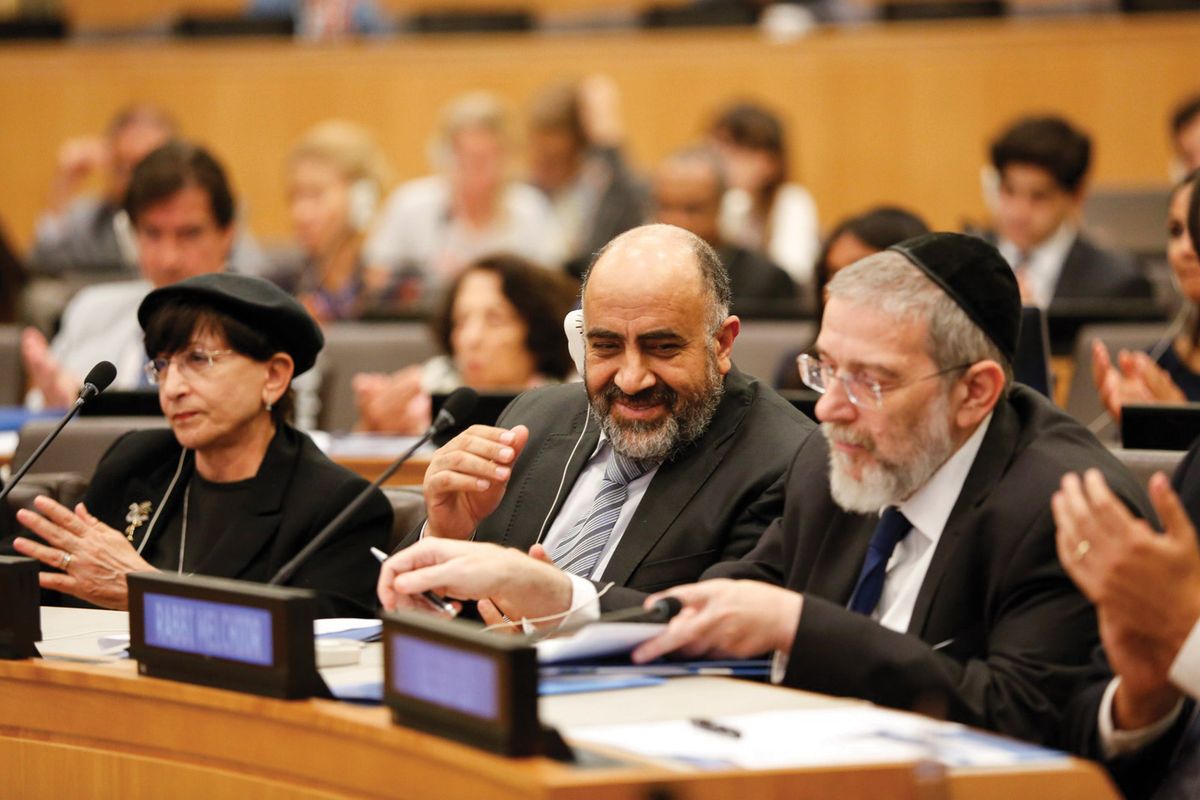 Sheikh Raed Bader and Rabbi Michael Melchior: key figures in the religious peace network ALF/UNAOC