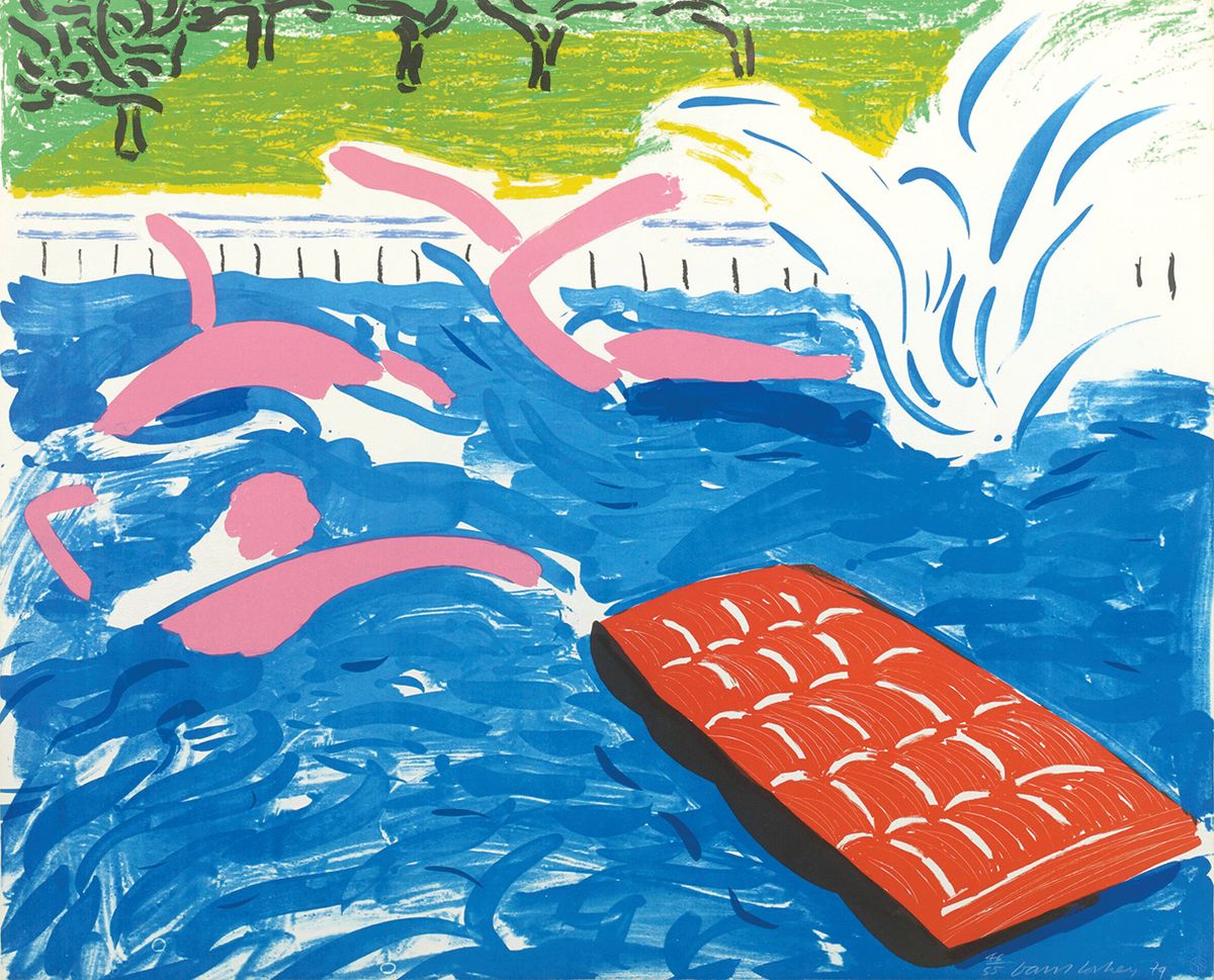 David Hockney, Afternoon Swimming, 1979 Courtesy of Phillips