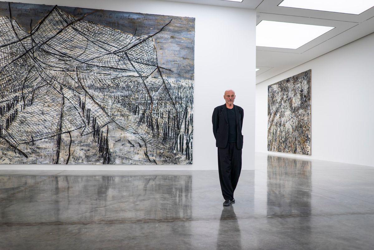 Anselm Kiefer at his exhibition Superstrings, Runes, The Norns, Gordian Knot at White Cube Bermondsey Photo: David Clack