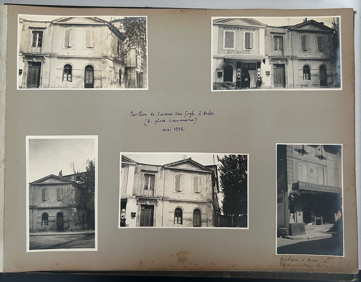 A page from one of the two photographic albums assembled by Gustave Coquiot after his May 1922 visit to Van Gogh sites in France

Van Gogh Academy, Auvers-sur-Oise (funded by Katie Sherborne). Photograph The Art Newspaper
