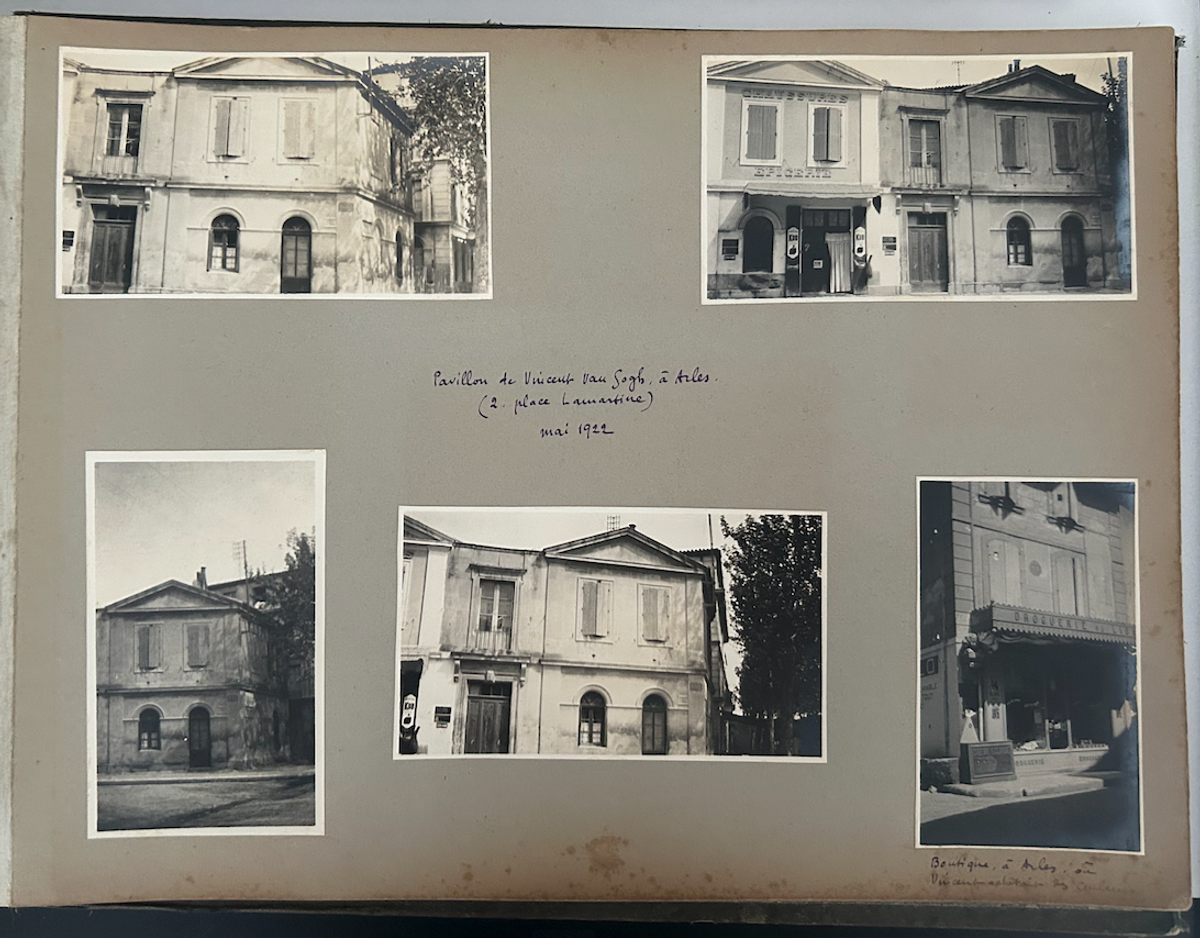 A page from one of the two photographic albums assembled by Gustave Coquiot after his May 1922 visit to Van Gogh sites in France
Van Gogh Academy, Auvers-sur-Oise (funded by Katie Sherborne). Photograph The Art Newspaper