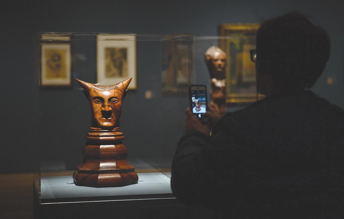 Before the Getty admitted Head with Horns was not a Gauguin, it went on show as the artist’s work in exhibitions around the world, including at New York’s Museum of Modern Art Photo: EMMANUEL DUNAND/AFP via Getty Images