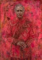 A royal in red—King Charles III portrait unveiled