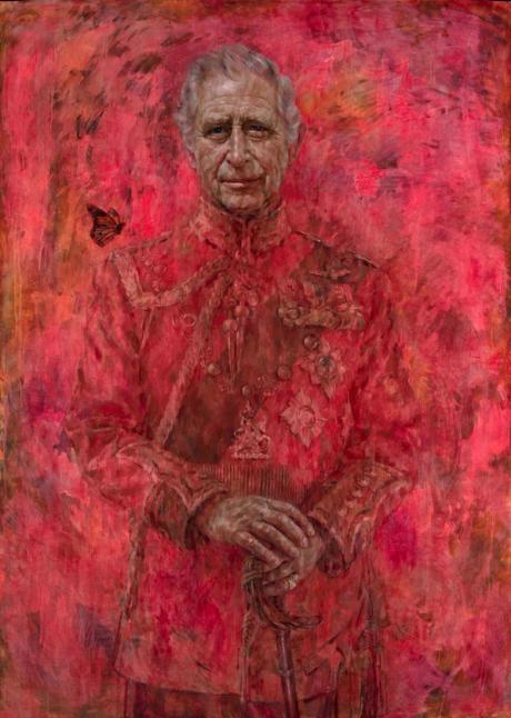  A royal in red—King Charles III portrait unveiled 