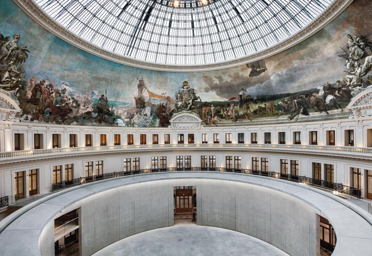 A glass cupola and panoramic mural are at the heart of the Bourse de Commerce-Pinault Collection, a restored grain exchange Photo © Patrick Tournboeuf