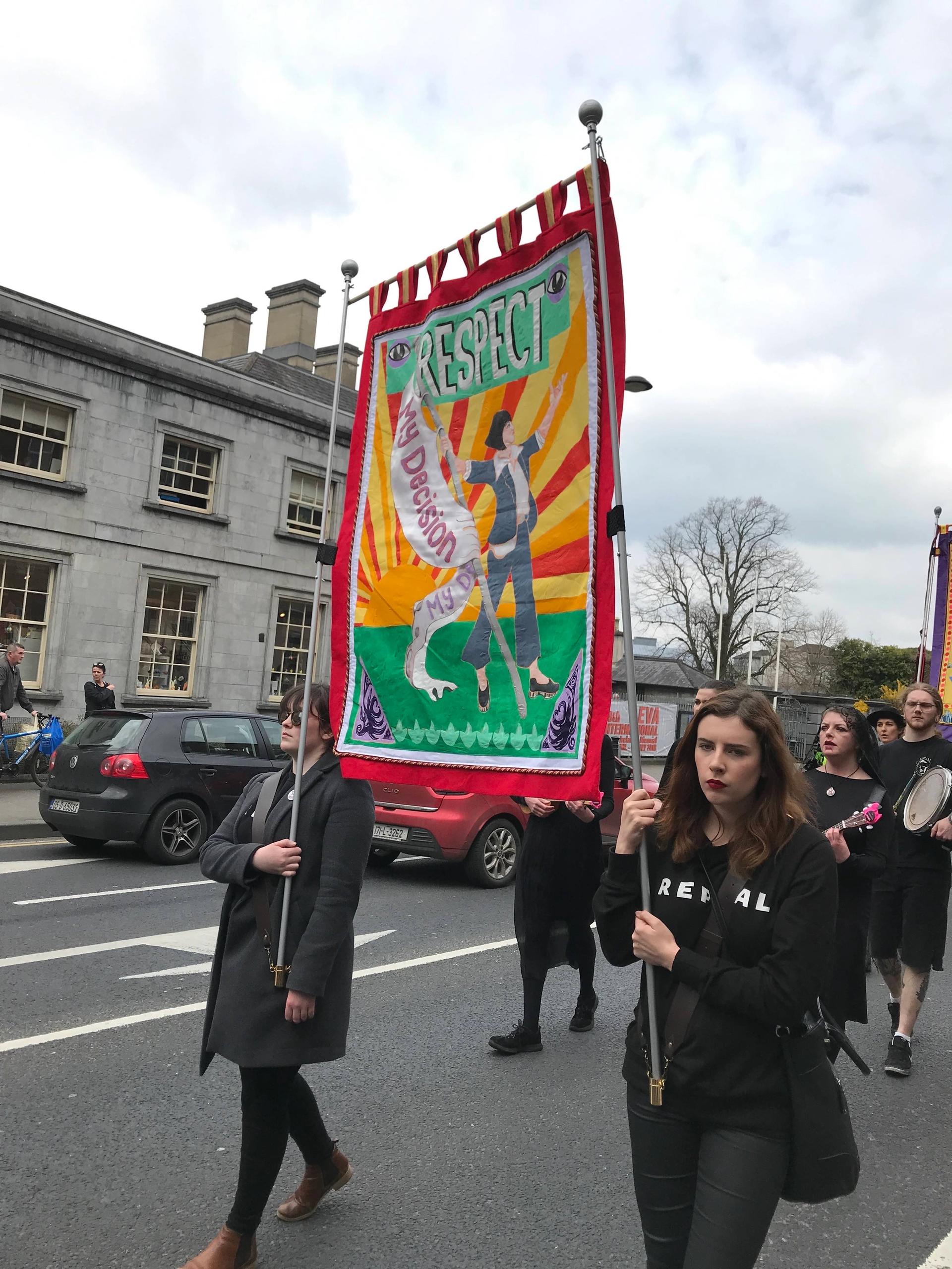 Artists’ Campaign to Repeal the Eighth Amendment march through the streets of Limerick Gareth Harris