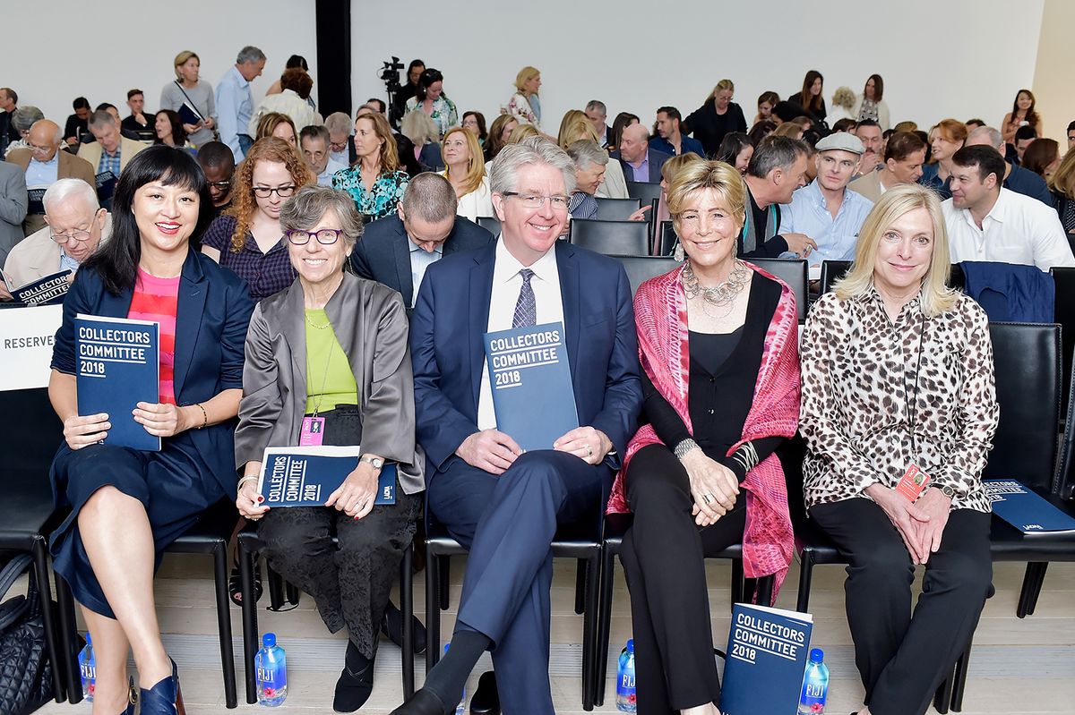 Lacma's curators Christine Y. Kim, Carol Eliel, Stephen Little, Polly Nooter Roberts and Linda Komaroff ready to make the cases for acquisitions at the Collectors Committee Breakfast on Saturday (21 April) Photo: Stefanie Keenan/Getty Images for LACMA