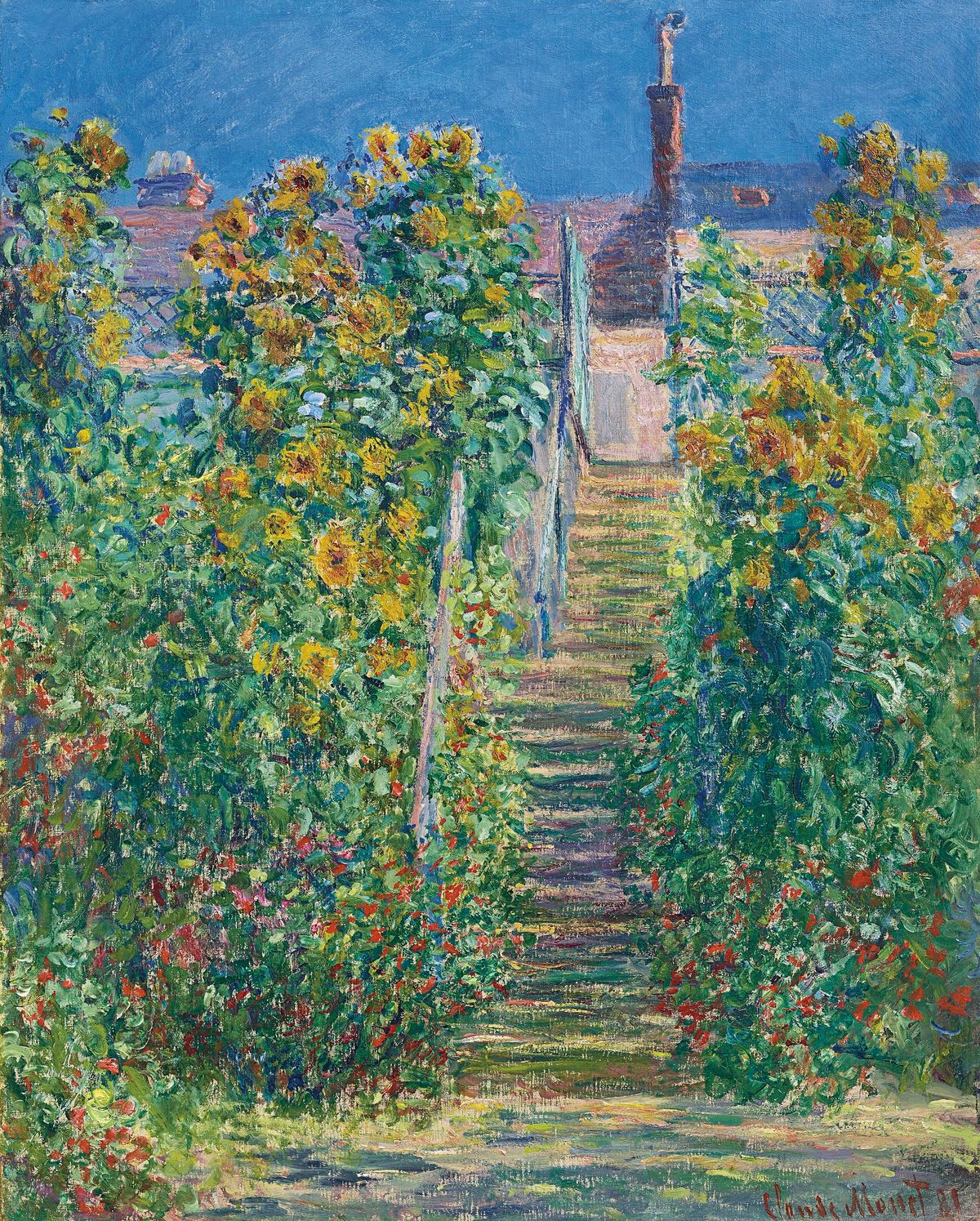 Claude Monet’s oil painting, L’escalier à Vétheuil (1881), is the top lot of the Impressionist and Modern evening sale in New York on 11 November. Courtesy of Christie's