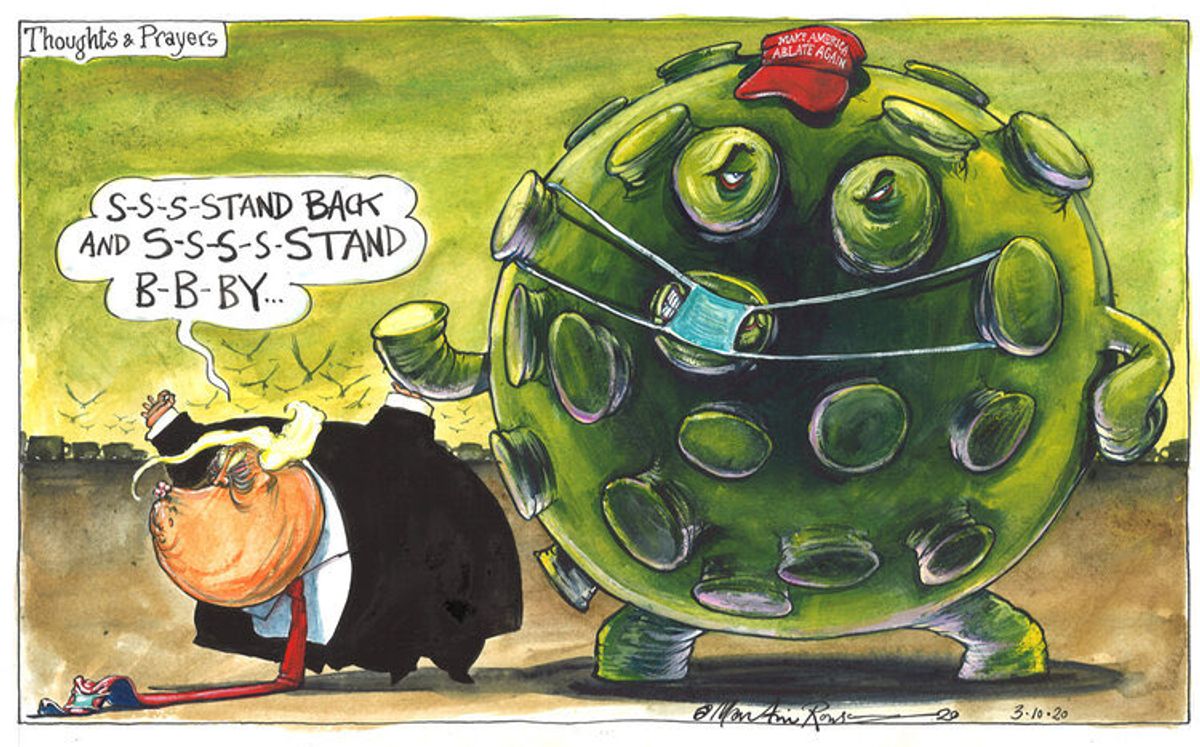 Thoughts and Prayers by Martin Rowson © Martin Rowson