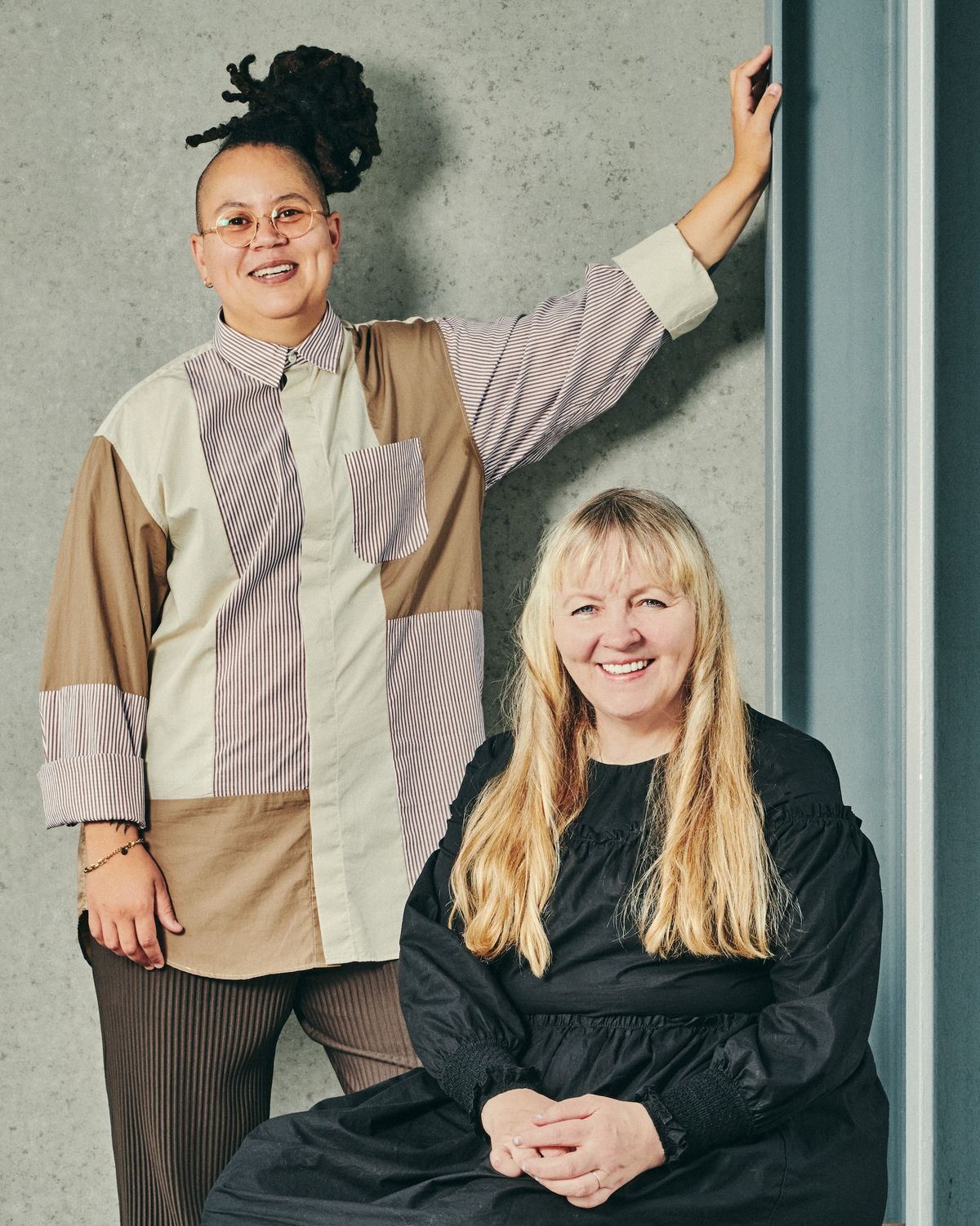 The co-curators of the 2024 Whitney Biennial, Meg Onli (left) and Chrissie Iles (right). Photograph by Bryan Derballa