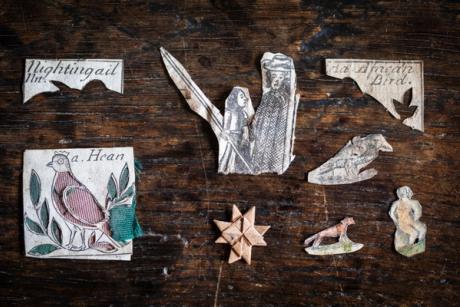  From a fox to a silky chicken: centuries-old paper cuttings discovered under floorboards of National Trust house 