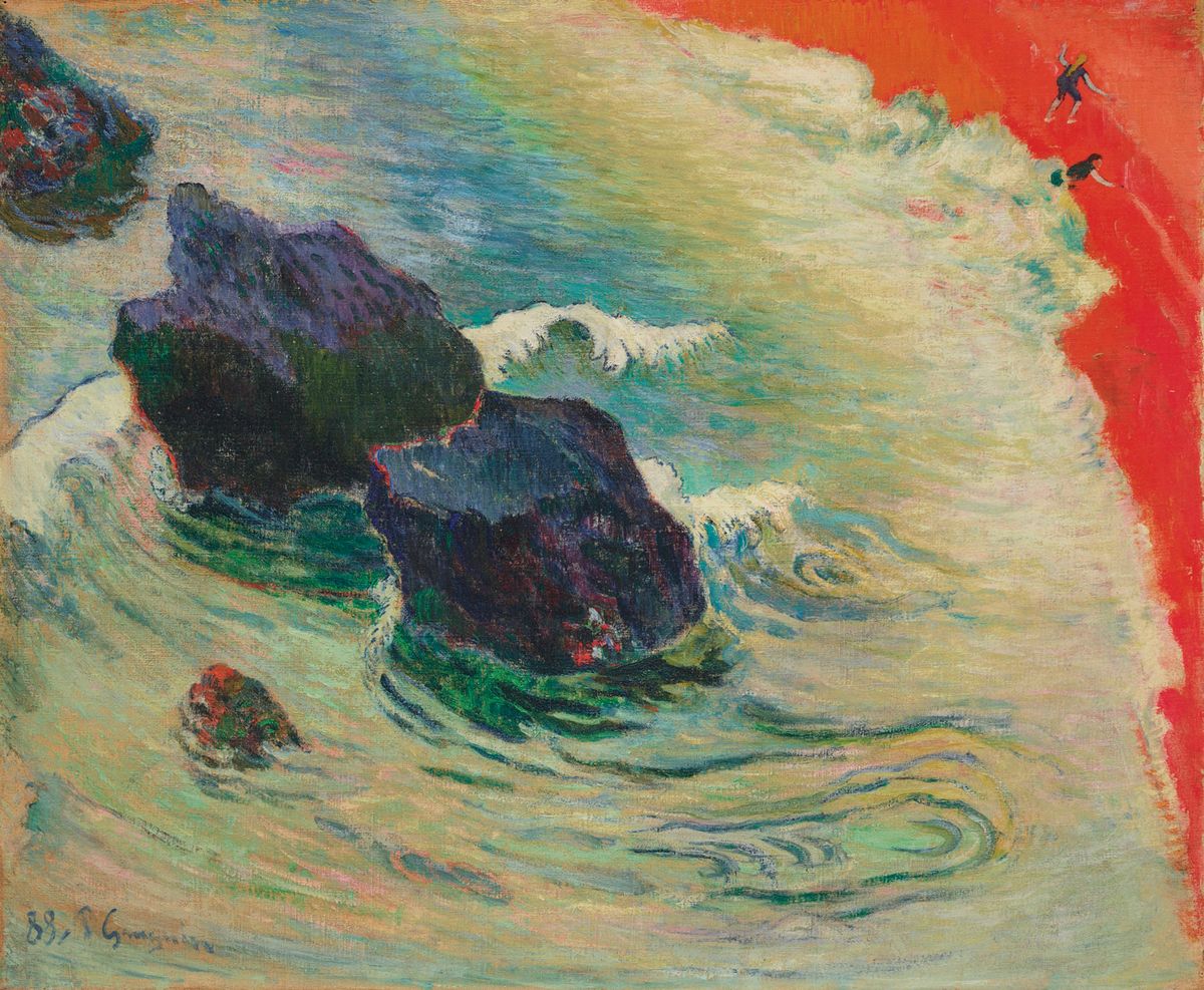 Paul Gauguin's La Vague (1888) is part of the Peggy and David Rockefeller collection on show at Christie's Christie’s Images Ltd