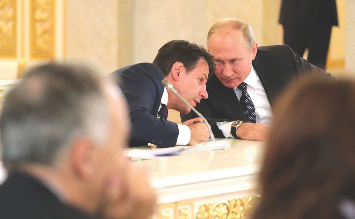 Best friends forever? ltalian Prime Minister Giuseppe Conte and Russian President Vladimir Putin Courtesy of the Kremlin