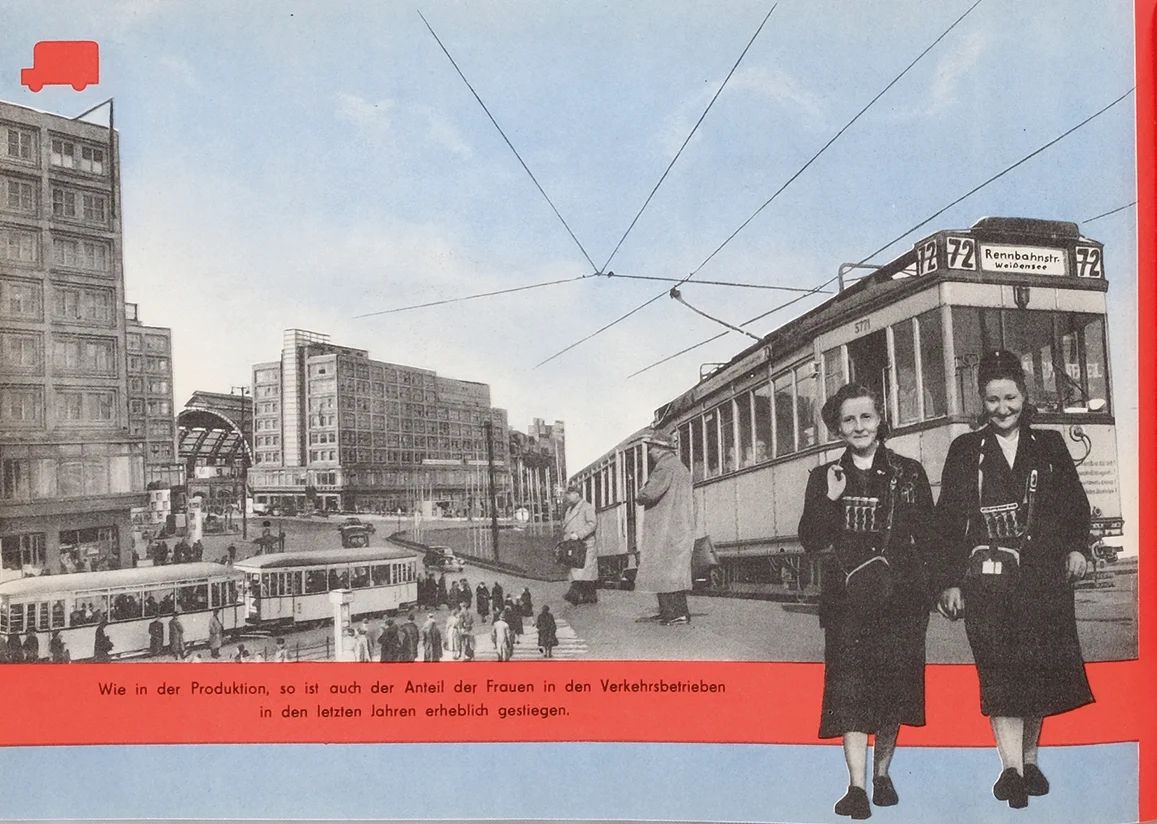 A vintage postcard showing a Berlin tram and conductors, from 66 Books from East Germany
Courtesy Foxed Editions