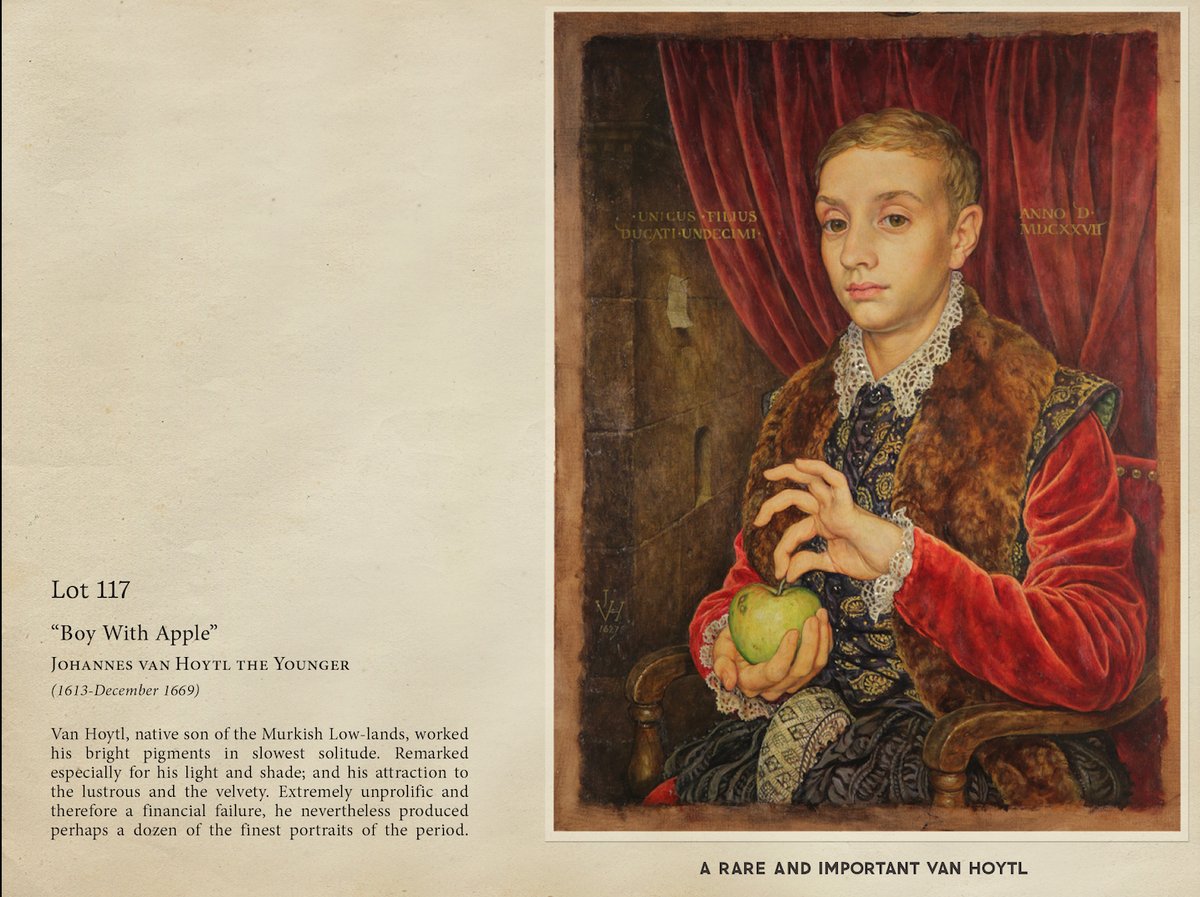 The catalogue entry for Johannes Van Hoytl the Younger from the Grand Budapest Hotel
courtesy: Wes Anderson/The Design Museum