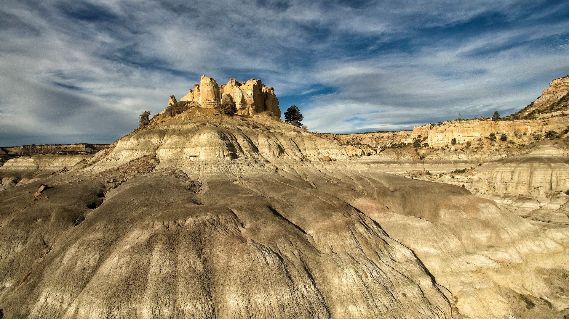 The Lynbrook Badlands, in an area near Chaco Canyon National Park, have been transformed by oil and gas exploitation Photo by John Fowler, via Flickr