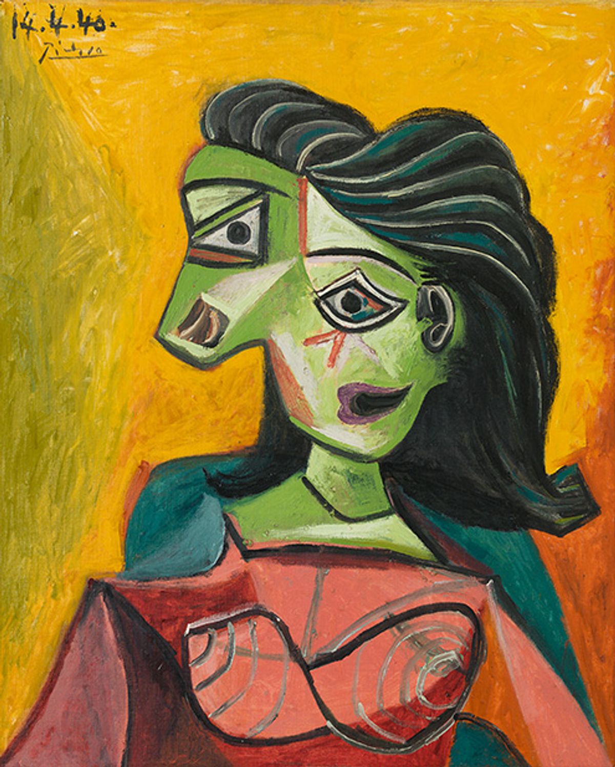 Picasso's Buste de femme (Dora Maar), 1940 © 2019 Estate of Pablo Picasso/Artist Rights Society (ARS), New York. Photo: Erich Koyama. Courtesy Gagosian.