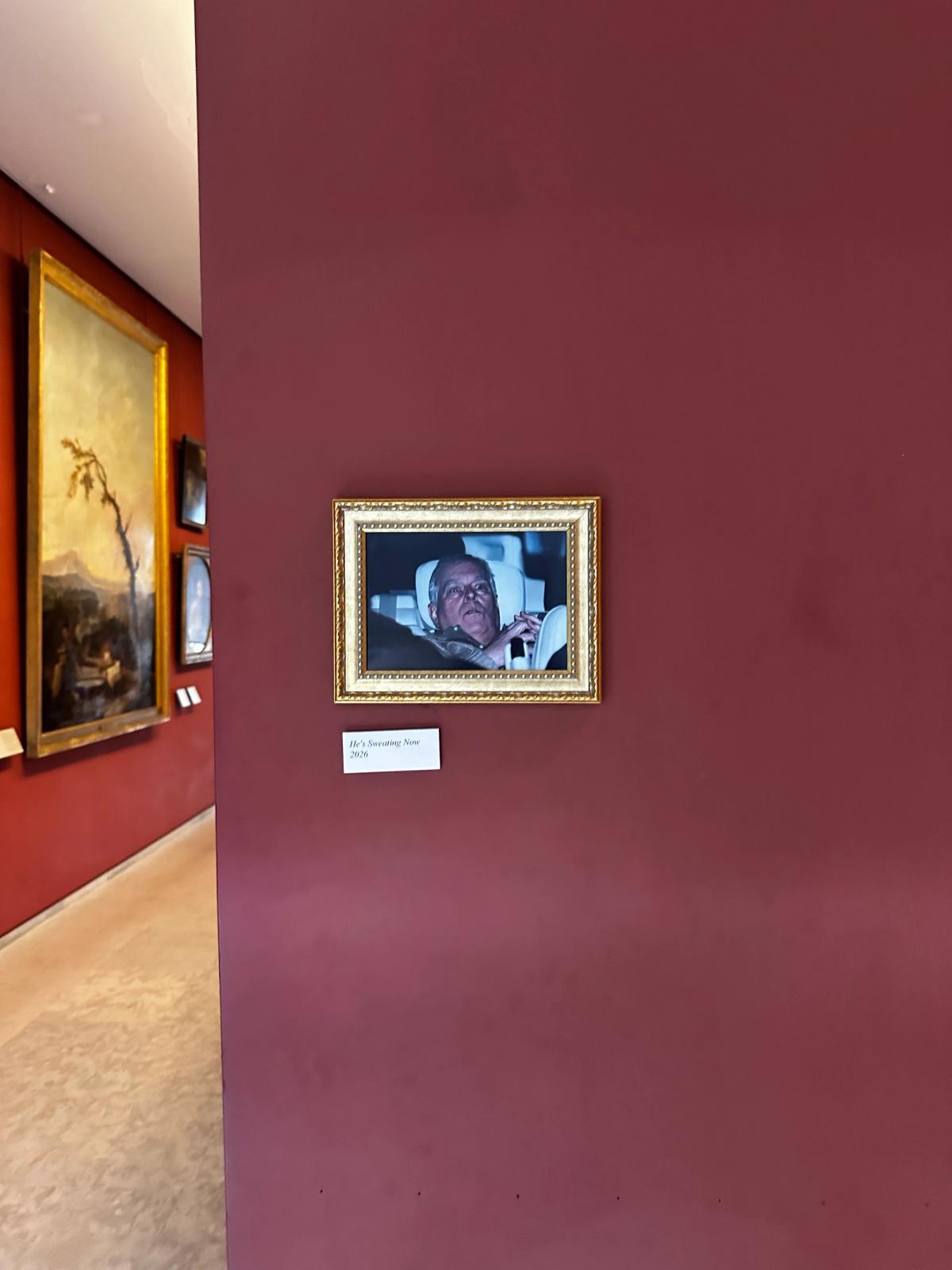 Activist group Everyone Hates Elon put up a photograph of Andrew Mountbatten-Windsor leaving police custody inside the Louvre in Paris Courtesy of Everyone Hates Elon