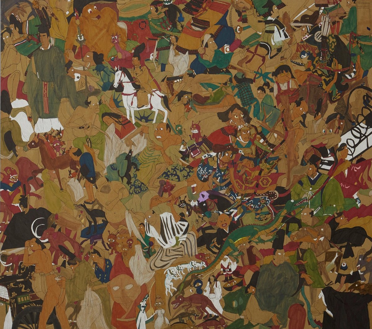 Yuichiro Ukai, Yokai (2019), marker, coloured pencil, and ink on cardboard Photo courtesy Yukiko Koike Presents