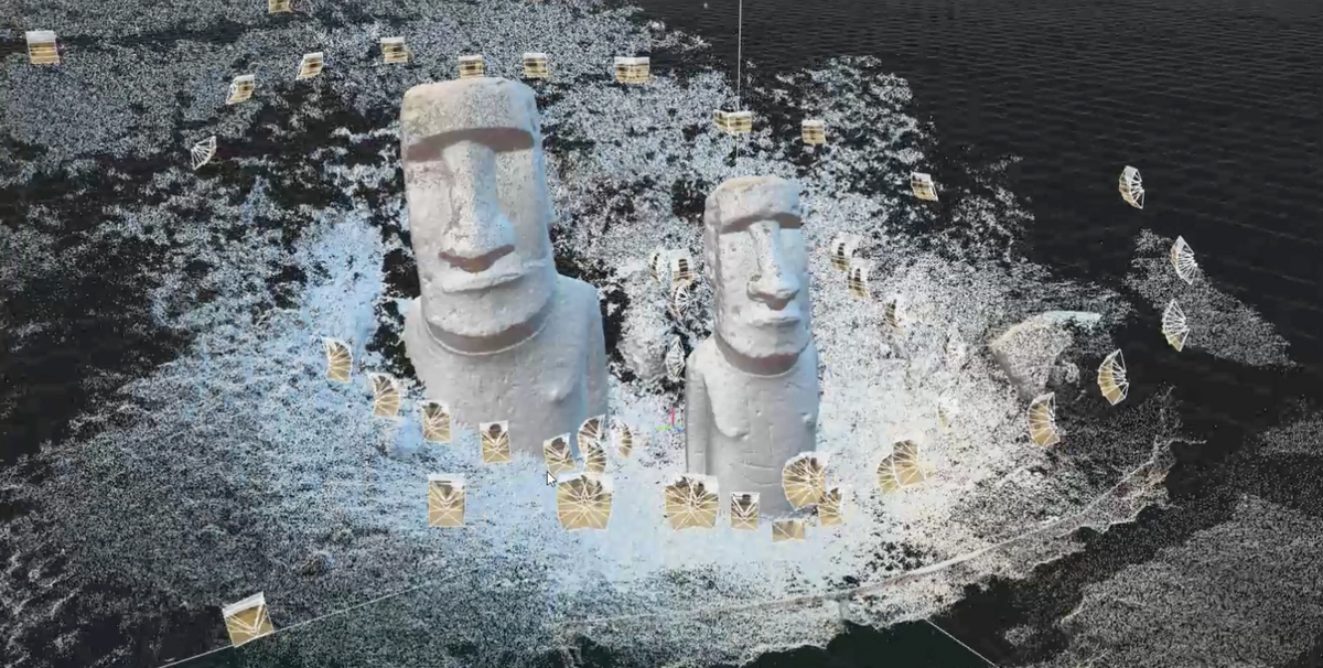 3D visuals of the stone heads at Rapa Nui for Google Arts & Culture's Heritage on the Edge project © CyArk/Google Arts & Culture