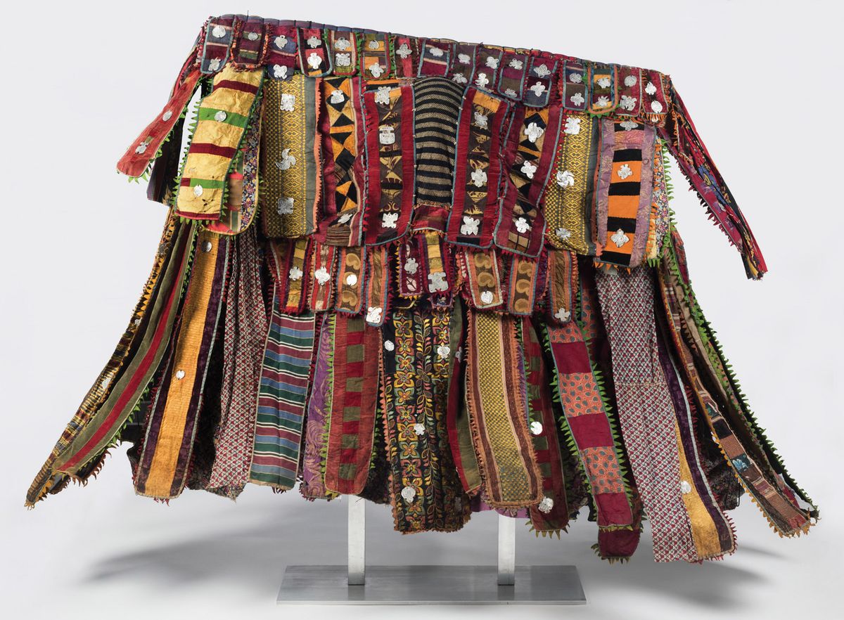Egungun costume (around 1920 to 1948) at the Brooklyn Museum Courtesy of the Brooklyn Museum