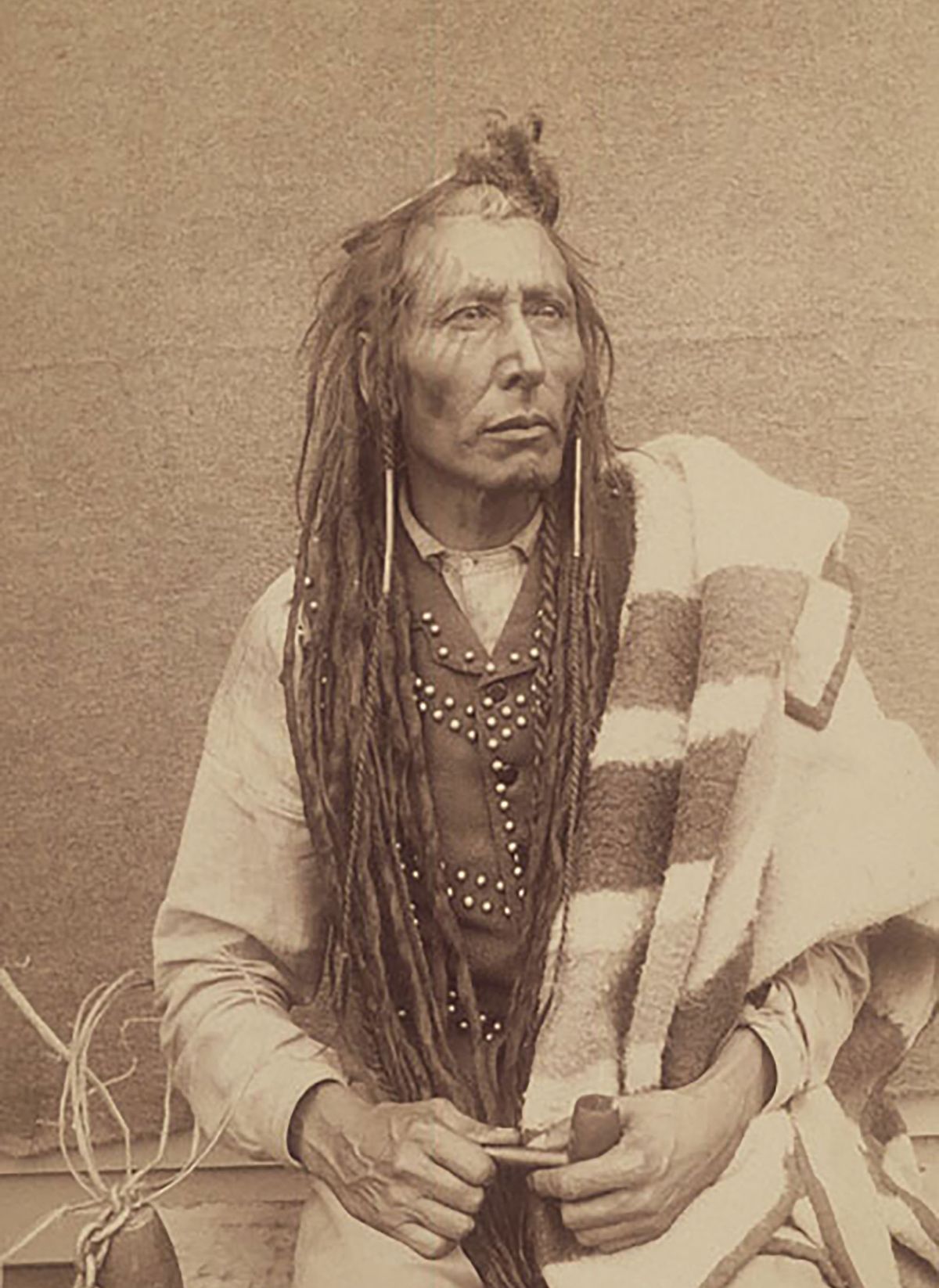 The Cree chief Poundmaker in 1885 O.B. Buell/Library and Archives Canada/C-001875