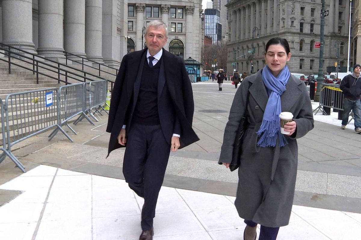 The Russian oligarch Dmitry Rybolovlev arriving at court in New York on 9 January © Associated Press / Alamy Stock Photo