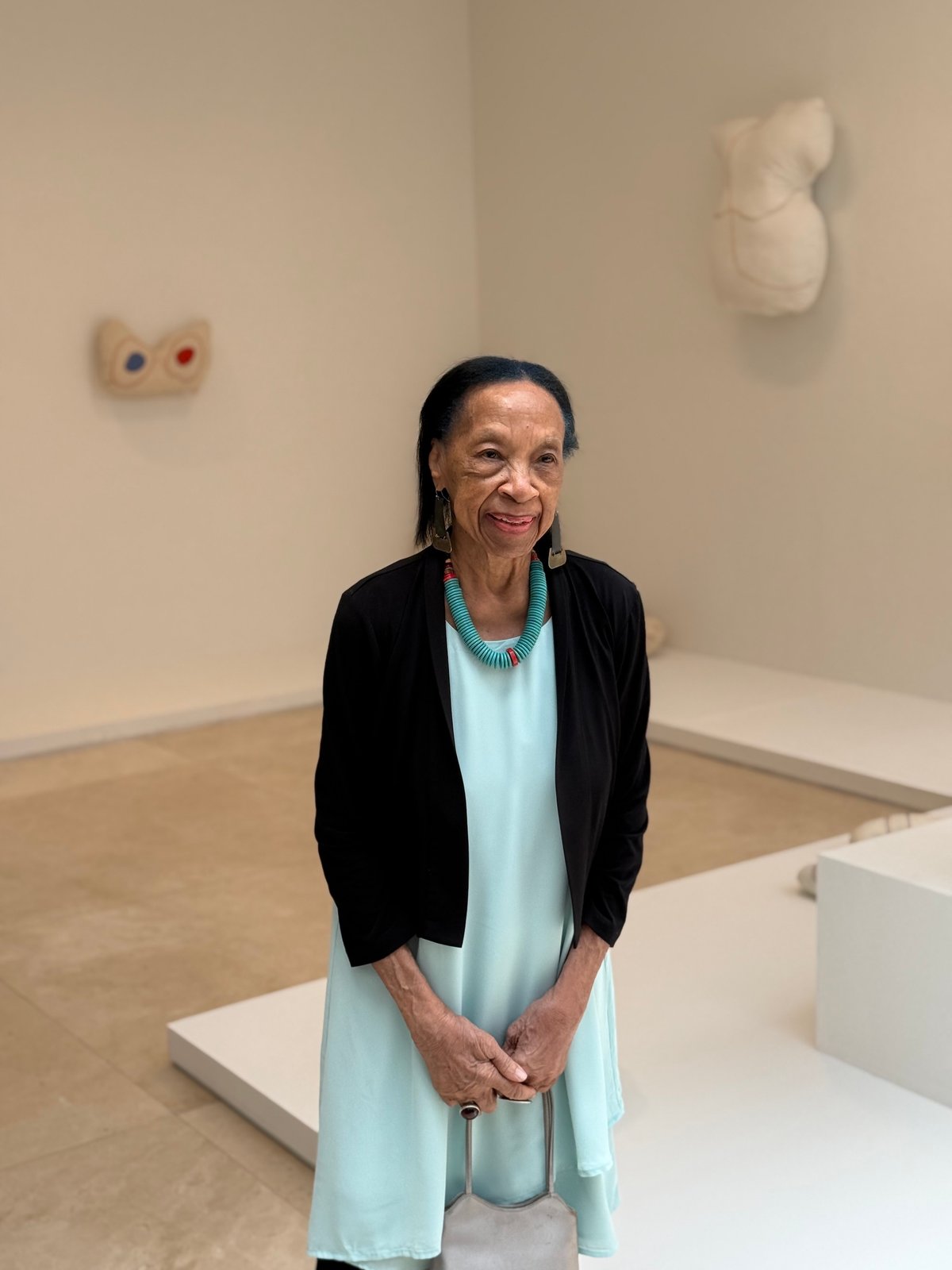 Valerie Brathwaite at her recent exhibition at the Museo de Arte Latinoamericano de Buenos Aires (Malba), Argentina Photo: Eugenia Sucre, courtesy Henrique Faria Gallery