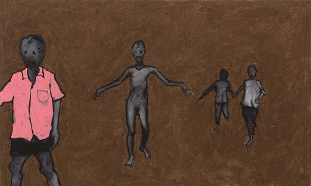 Mawande Ka Zenzile, who is one of three artists to represent South Africa at this year's Venice Biennale, is best known for his use of cow dung in paintings such as Untitled (2015) © Stevenson Gallery