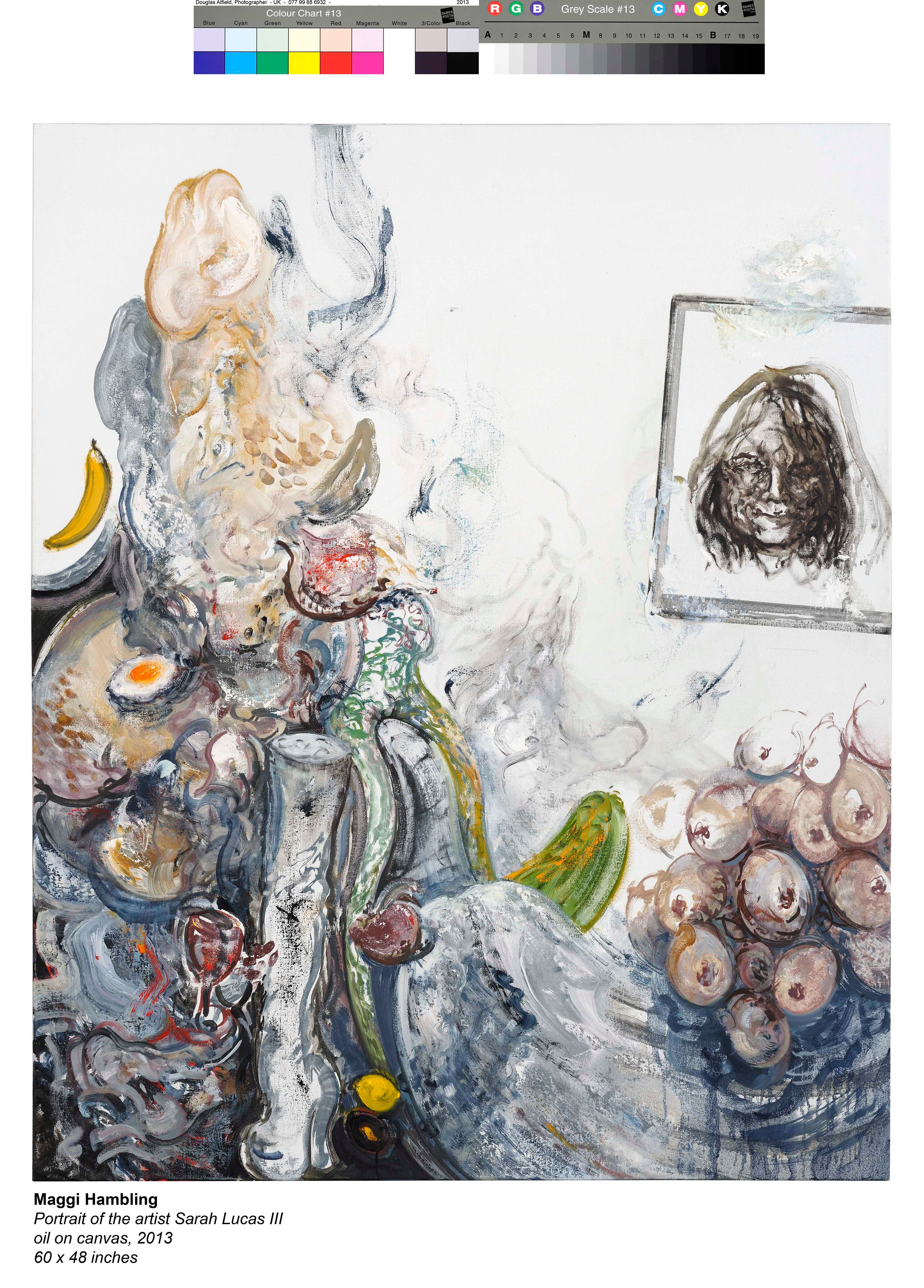 Maggi Hambling's Portrait of the artist Sarah Lucas 2 (2013) © The artist