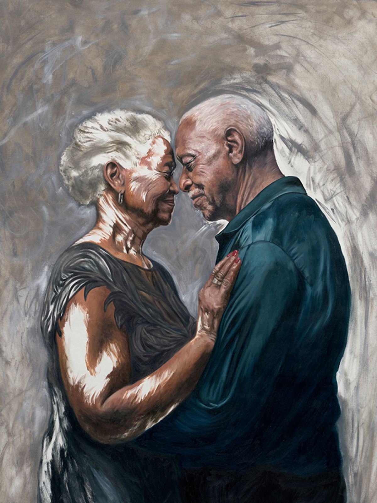 A Dance Partner (2023) is one of the portraits the Buffalo-based artist Julia Bottoms made after interviewing 14 May 2022 survivors and victims’ families © Buffalo Fine Arts Academy