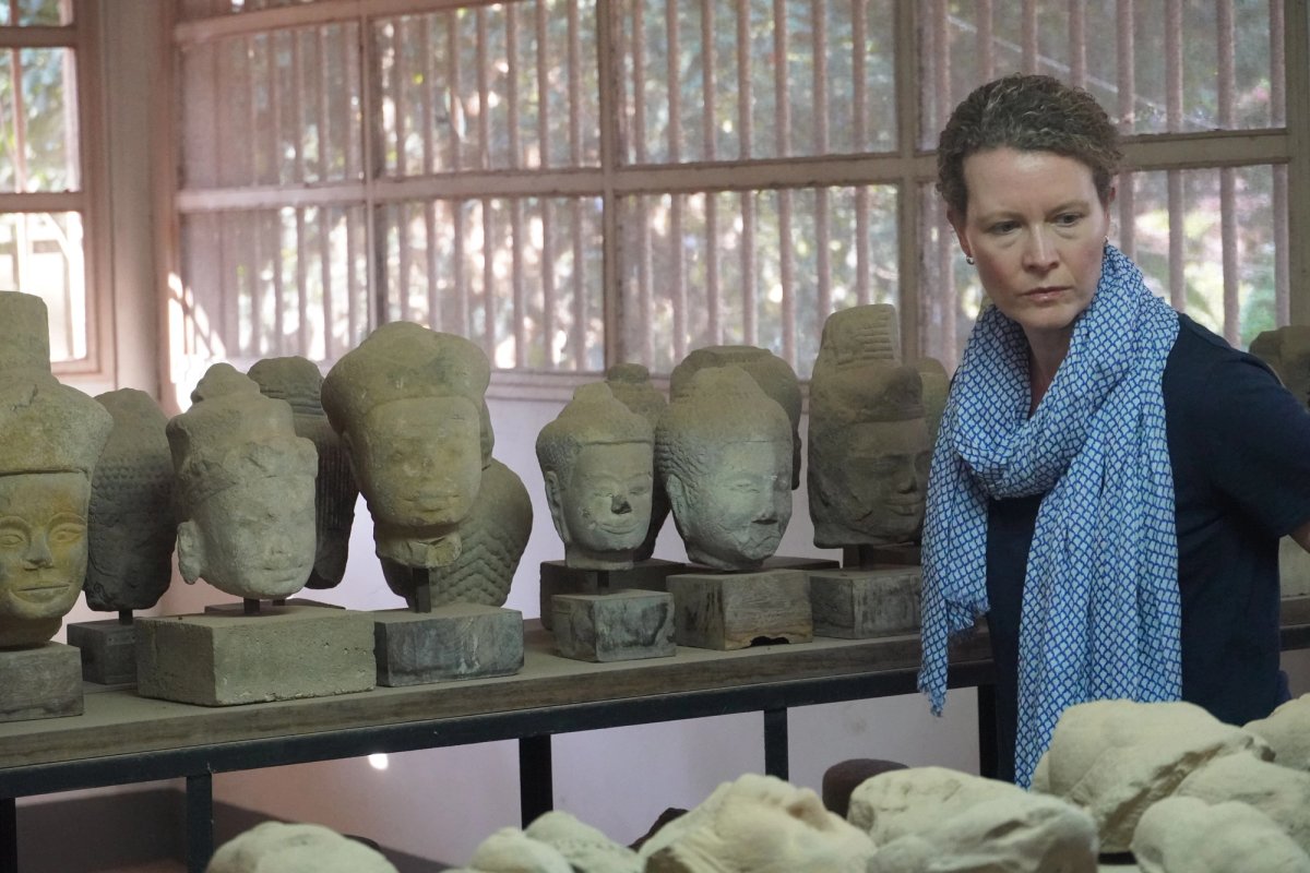 Looted objects in the “Conservatory” in Siem Reap, Cambodia Photo: courtesy of BBC