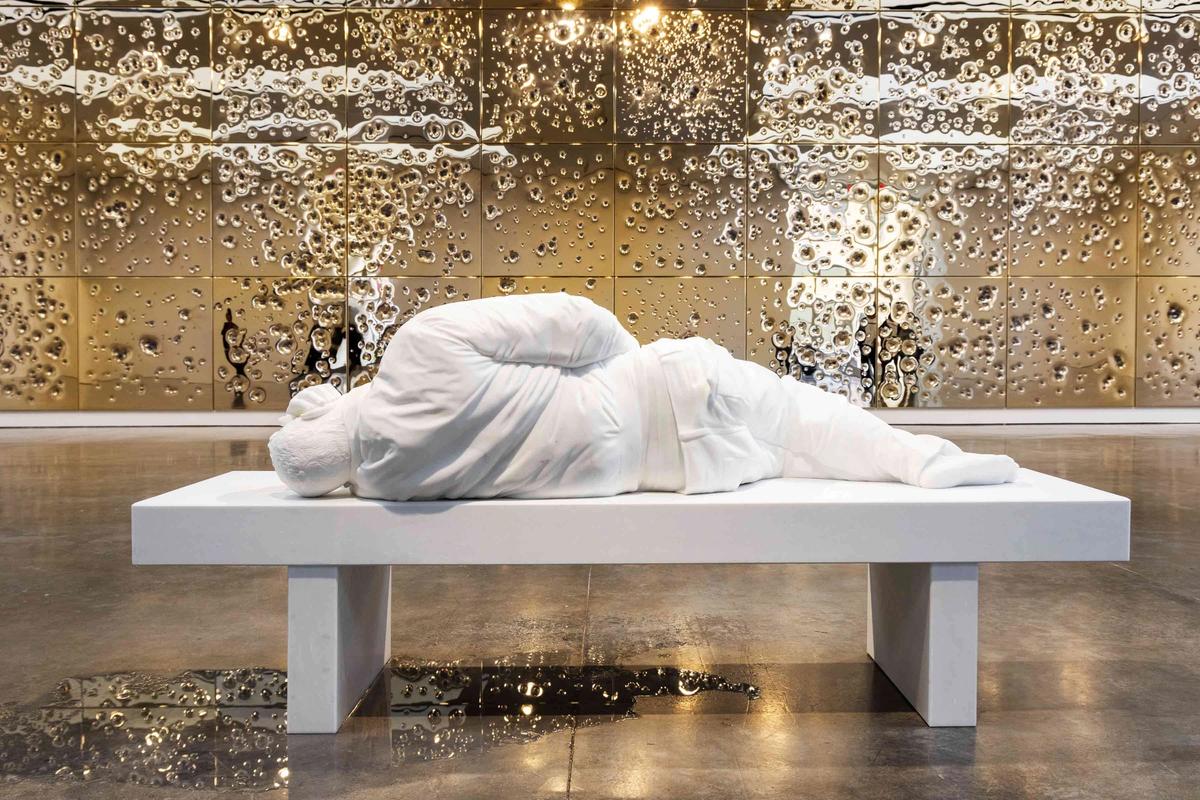 Maurizio Cattelan's back catalogue includes America (2016), a solid-gold toilet installed at the Solomon R. Guggenheim Museum, and Comedian (2019), a banana duct-taped to a wall at Art Basel in Miami Beach Steven Molina Contreras