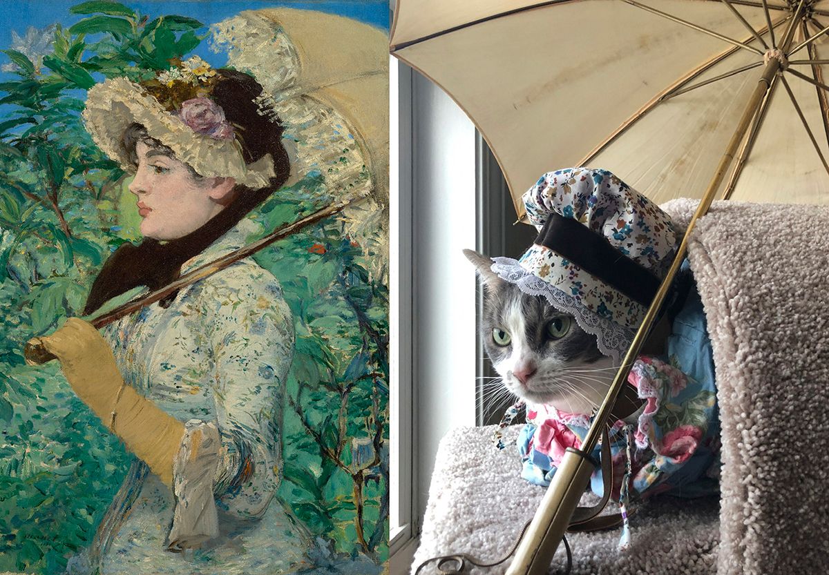 Édouard Manet, Jeanne (Spring), 1881; Re-creation: Jeannette Hulick courtesy Jeannette Hulick